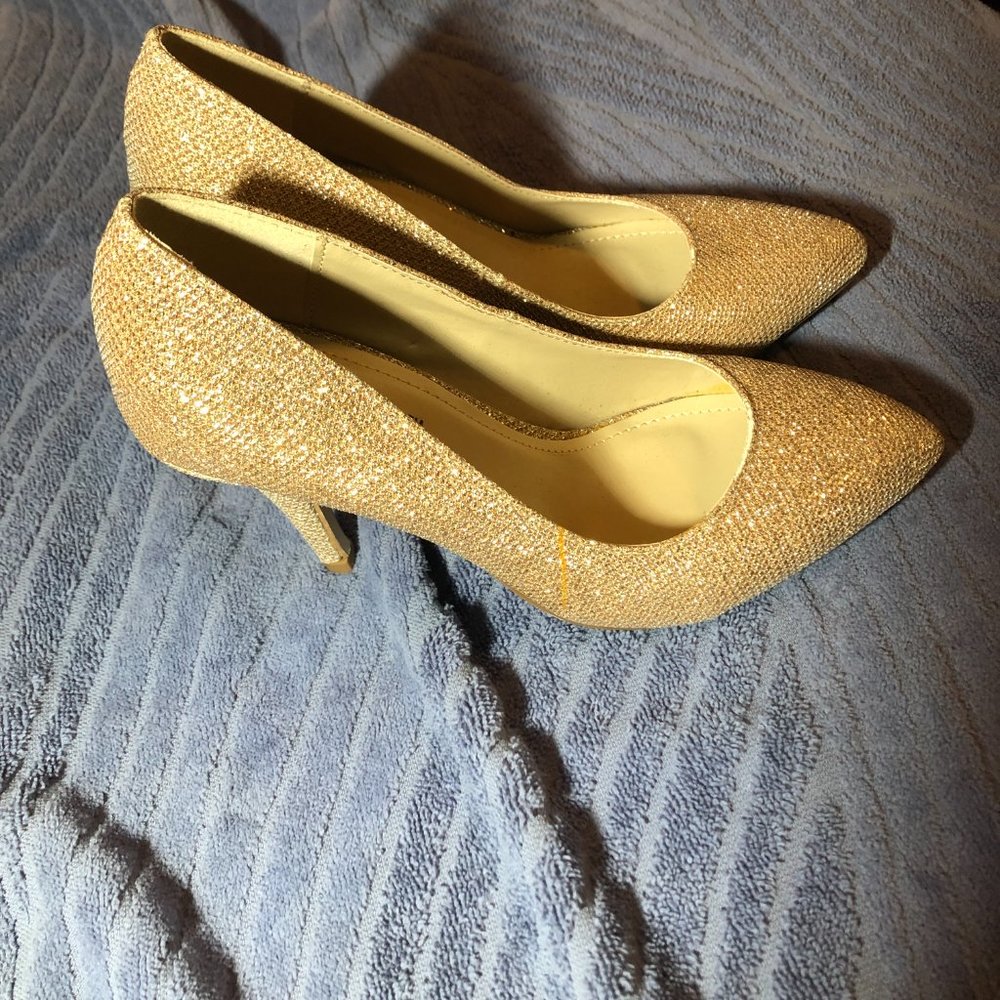 Glittered Gold High Heel